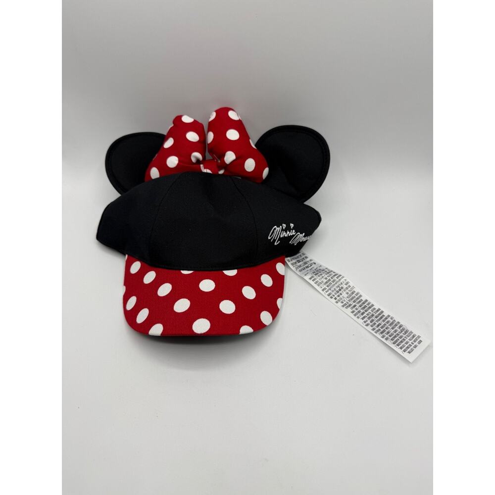 Disney Parks Minnie Mouse Polka Dot Bow SnapBack Hat Cap Youth *NWT